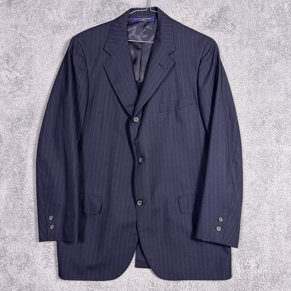 Vintage Brooks Brothers Blazer Mens 43R Sport Coat Suit Jacket Pinstripe 1960s